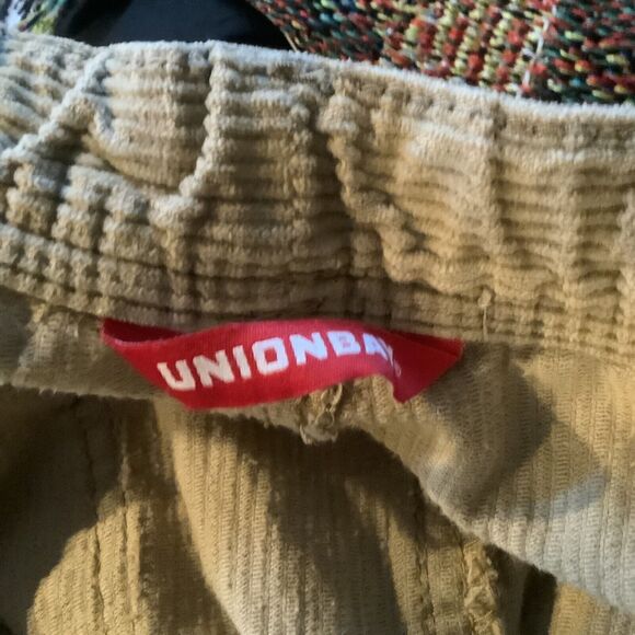 Unionbay Shorts Men Xl Brown  Corduroy Drawstring Chino Casual Y2K VTG - Picture 3 of 4